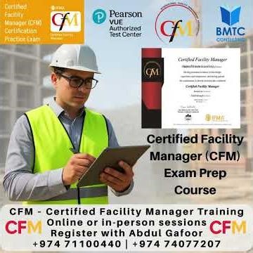 CFM Certification Training | Certified Facility Manager Exam Prep IFMA–CFM Exam Prep Training