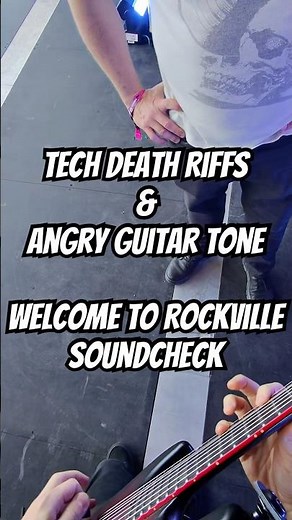 Tech Death Riffs & Angry Guitar Tone Welcome to Rockville Soundcheck #shorts #iceninekills #guitar