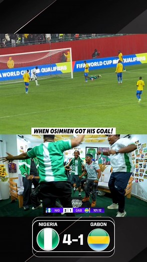 Absolute scenes when Victor Osimhen scored his first goal and Nigeria's 3rd goal of the Game. Nigeria 4-1 Gabon highlights #nigeria #gabon #footballvideo #supereagles #worldcupqualifiers | Football Fans Tribe