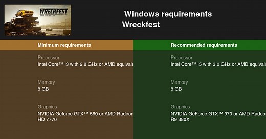 Wreckfest System Requirements — Can I Run Wreckfest on My PC?