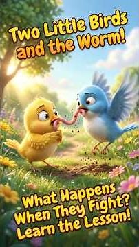 Two Little Birds and the Worm | Fun Animated Story for Kids | Sharing Lesson.