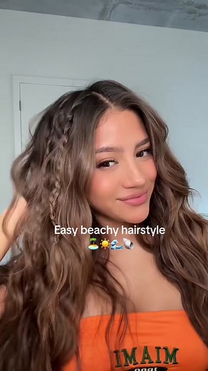 My fav beachy hair style 🏝️🌊 #hairstyle #hairtutorial #beachhairstyles #easyhairstyles