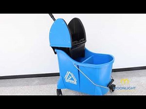 Dual compartment mop bucket with wringer | How to use mop wringer
