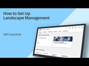 How to Set Up Landscape Management in SAP Cloud ALM