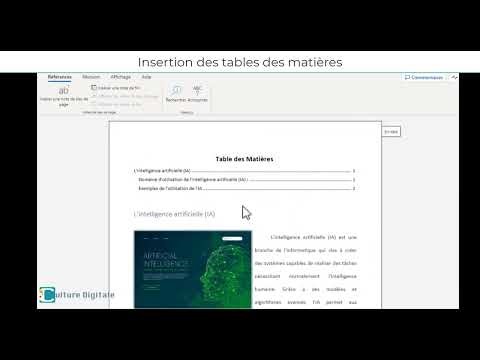 MS Word Automatic Table of Contents