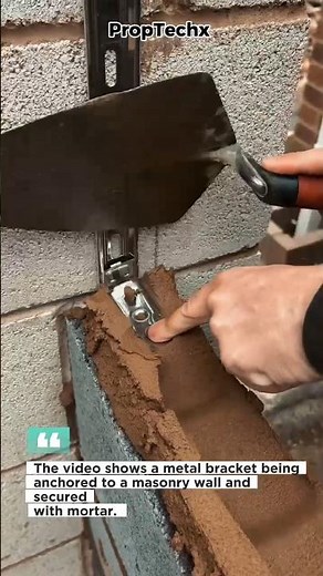 Masonry Bracket Installation with Mortar | Pro Bricklaying Tool #construction #masonry #tools