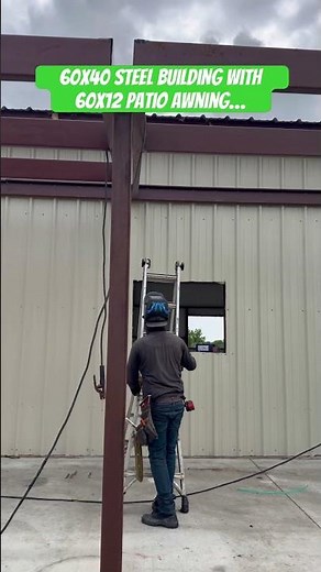 Steel Frame Awning Coming Together #greennationgc #steelframe #welding