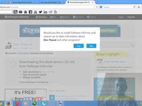 téléchargement et installation de Dev-Pascal