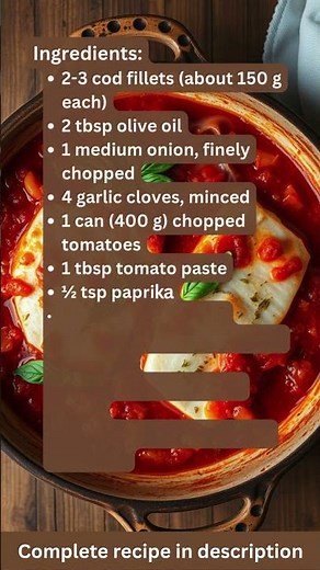 Baked Cod with Garlic Tomato Sauce – Recipe by What Shall I Cook