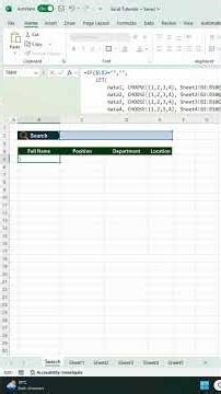 Excel Search Across Multiple Sheets #excel #spreadsheetmagic #microsoftoffice