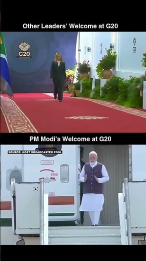PM Modi’s Grand Welcome at G20 vs Other World Leaders 🇮🇳 #shorts #viral #trending #viralvideo #india