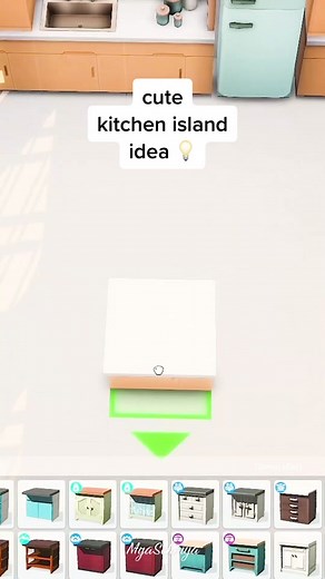 How to make floating shelves above kitchen islands (No CC/ No Mods) - The Sims 4 Build Tutorial #sims #thesims #sims4 #thesims4 #simstok #ts4 #simstips #simsbuildideas #sims4tutorial #sims4hacks #sims4buildingtips