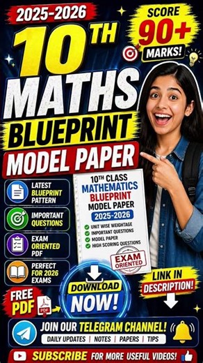 10th Maths Blueprint 2025-26 📘 | Get 90+ Marks 💯 FREE PDF Download
