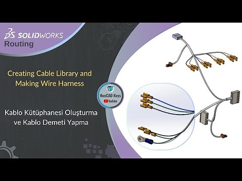 SOLIDWORKS Routing - Creating Cable Library and Making Wire Harness 🔐