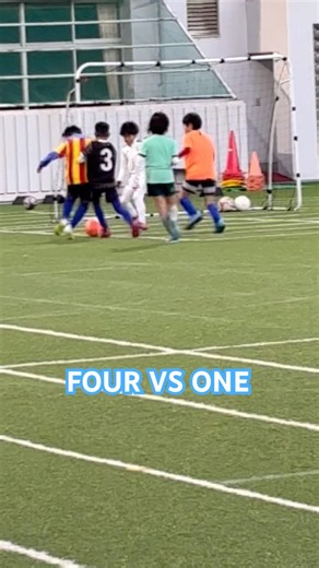 FOUR VS ONE ☝️ #atharvrawat #football #player #soccerskills #shorts #trending #footballshorts