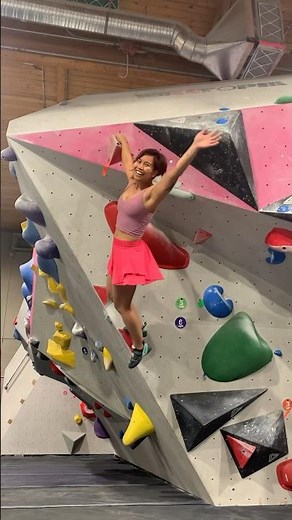 The power of wearing a skirt to the climbing gym #bouldering #climb #boulderinggym #indoorclimbing