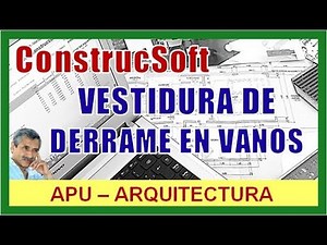 Análisis de Precio Unitario VESTIDURA DE DERRAME EN VANOS