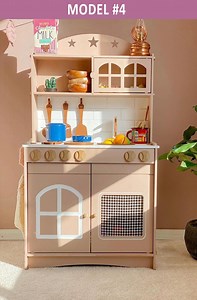 Custom Children's Wooden Play Kitchen - Handcrafted Pretend Play Kitchen - Kitchen for Kids - Toddler Play Kitchen - Indoor Play Kitchen - Etsy