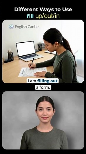 Difference between in, fill up and fill out.