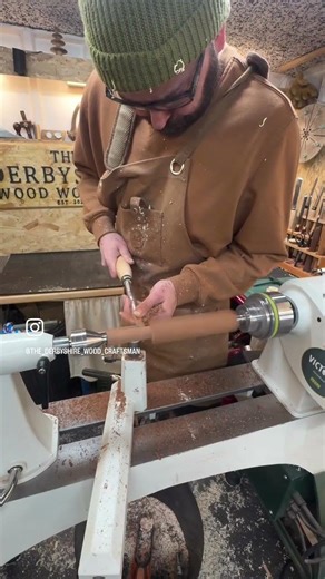 Wood Turning Carving Mallet On Record Power Lathe