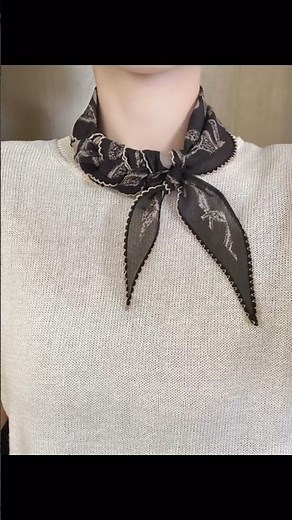 Elegant Black Sheer Neck Scarf Knot For Chic Feminine Outfit Styling