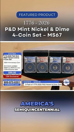 Celebrate America’s 250th with This 4-Coin Set 🇺🇸