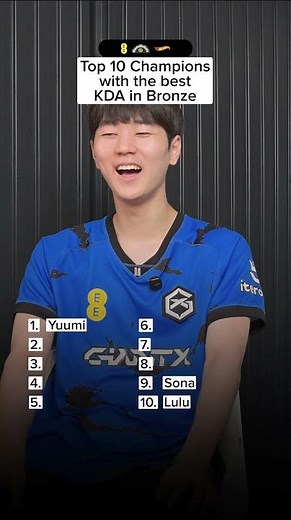 Top 10 Champions With The Best KDA in BRONZE SoloQ of League of Legends with Lot and Emi