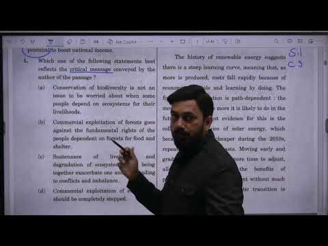 CSAT 2025 *Reading Comprehension Passage PYQ | Maintaining an ecosystem #csat