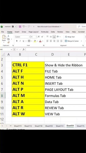 86. Easy Excel Shortcuts 💥 Memorize Excel shortcuts easily 😍 Rishu Udit