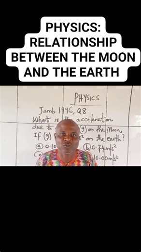 (PHYSICS): ELECTRIC FIELD RELATIONSHIP BETWEEN THE MOON AND THE EARTH: JAMB 1996 QUESTION 8#electricfield#moon#earth#relationshipbetweenthemoonandtheearth#physics#universities#naturalscience#ssc#rrb#ssccgl#viral#trending#explore#govyexams | Abonah Mathematical Class