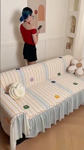 Stylish Sofa Makeover | Easy Throw Cover Decoration Idea🛋️😍🐰