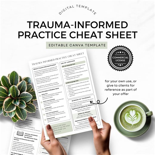 Trauma-informed Practice Cheat Sheet Nervous System Safety Cues Pacing Guide Therapy & Coaching Tool Canva Template US Letter - Etsy Canada