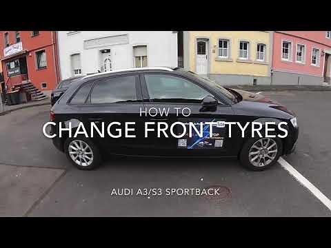 Audi A3/S3 Sportback - how to change your front tires (tyres) at home DIY