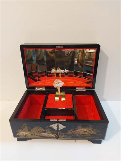 Vintage Japanese Jewelry Box, Music Box, With Moving Ballerina, Vintage From the 1970s - Etsy