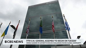 The United Nations General Assembly is bringing together world leaders in person for the first time since the start of the pandemic. The event comes at a time of immense global challenges, including the war in Ukraine, economic uncertainty and concerns about climate change. | CBS News
