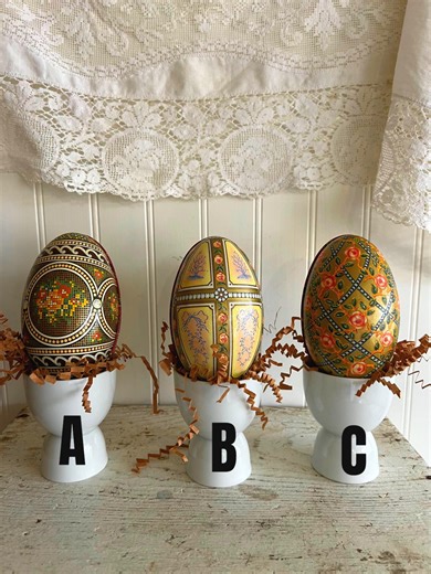 Vintage European Tin Easter Eggs | Candy Containers (4.5" H X 3" W) - Etsy