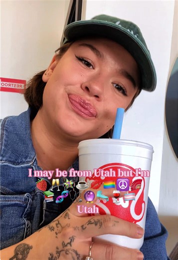 fuck ice, fuck maga, you’re not welcome! #utahphotographer the emojis: 🍓🥂🪅☕️💋🏳️‍🌈☮️🪭📚🧬🩺🔮🛼🍷🏳️‍⚧️ = exmormon, peace, love, celebration of life, pro DEI, leftist, science is real, education is power, pro choice, feminist, I live witches, trans rights are human rights, etc 🥰