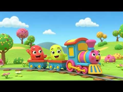 Number Train Remix Fun | kids nursery rhymes | Baby Song, Counting Train Cartoon 🚂