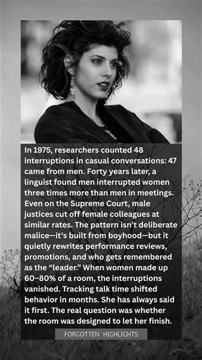 She Said It First. The Interruption Pattern Started Before Kindergarten & Reached the Supreme Court.
