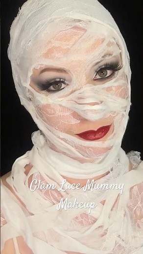 Glam Lace Mummy Halloween Makeup Tutorial