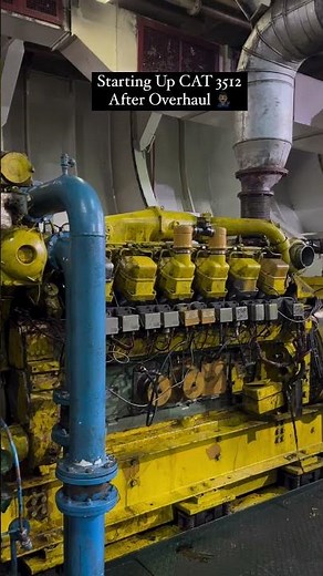 CAT 3512 Engine Roars to Life! 🚢🔥 | Powerful Start-Up You Need to See! #marinediesel