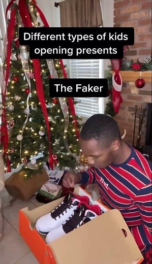 Different types of kids opening presents
