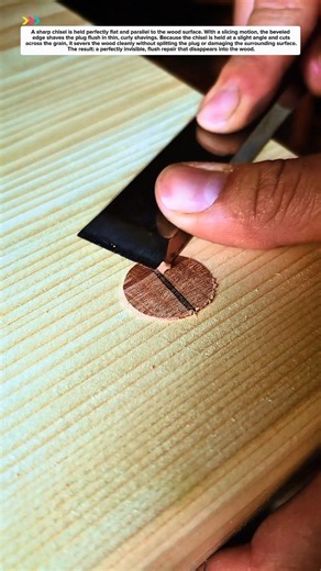 Trim Wood Plugs PERFECTLY FLUSH – No Cracks, No Chips! 🪚✨