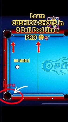 Learn CUSHION SHOTS in 8 Ball Pool like a PRO 😤🎯Master the angles! #8ballpool #8ballpoolguideline