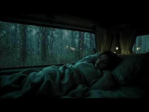 Van Life Rainstorm Ambience | Relaxing Lake Rain & Thunder for Sleep