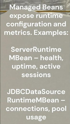 What are MBeans in WebLogic? #jboss #weblogic #websphere #shorts #weblogicserver
