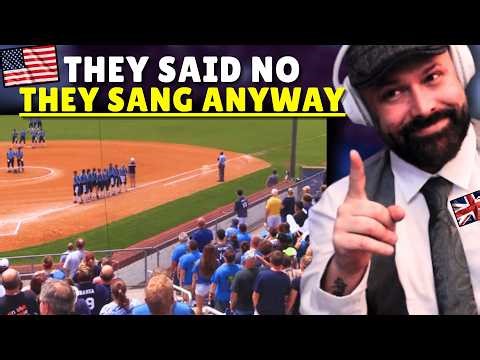 They Refused to Play the Anthem… So the Crowd Sang It 🇺🇸 (British Dad Reacts)