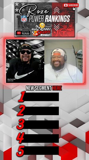 Roze’s top 5 NFL power rankings for week 10. #nflpowerrankings #roze #theholyshhhpodcast #nfl | The Holy Shhh Podcast