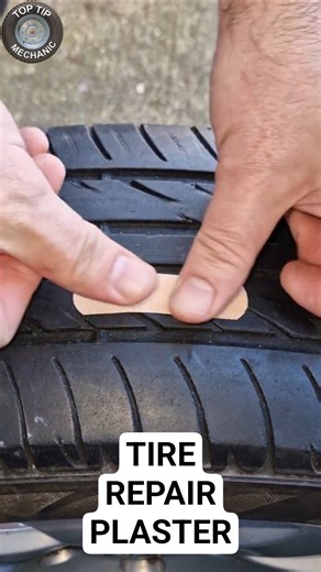 Tire Repair Plaster 🤣 #tireplaster #tirerepair #tireplug #tirestrip