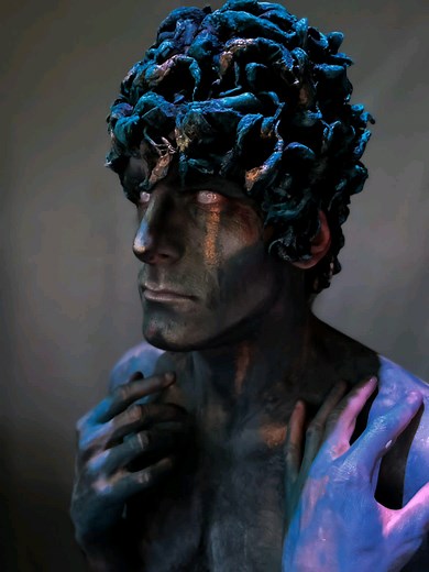 S T A T U E 🗿 #makeup #muataitiktok #statuemakeup #efx #fx #lenses #character #statue